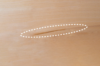 30mm程度の黒スジ