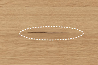 50mm程度の黒スジ