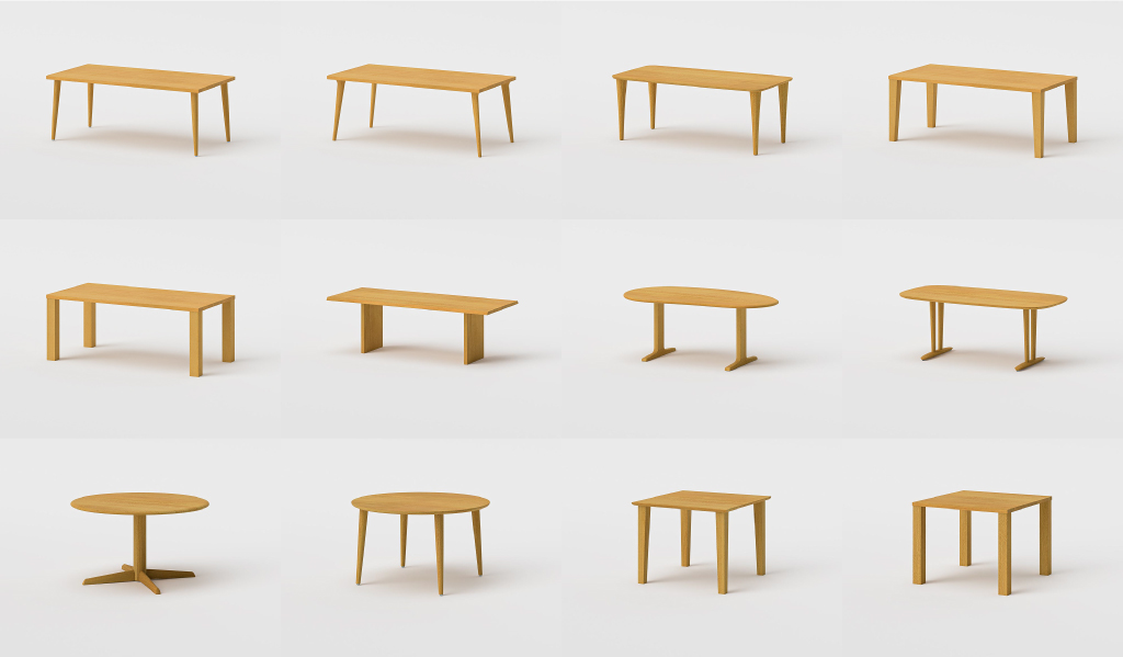 ◆◇11-113 飛騨産業 キツツキ ダイニングテーブル 木製 天然木 家具 食卓台 作業机◇◆ 侭 Hida Table System | 飛騨産業株式会社公式 | 飛騨の家具、国産家具