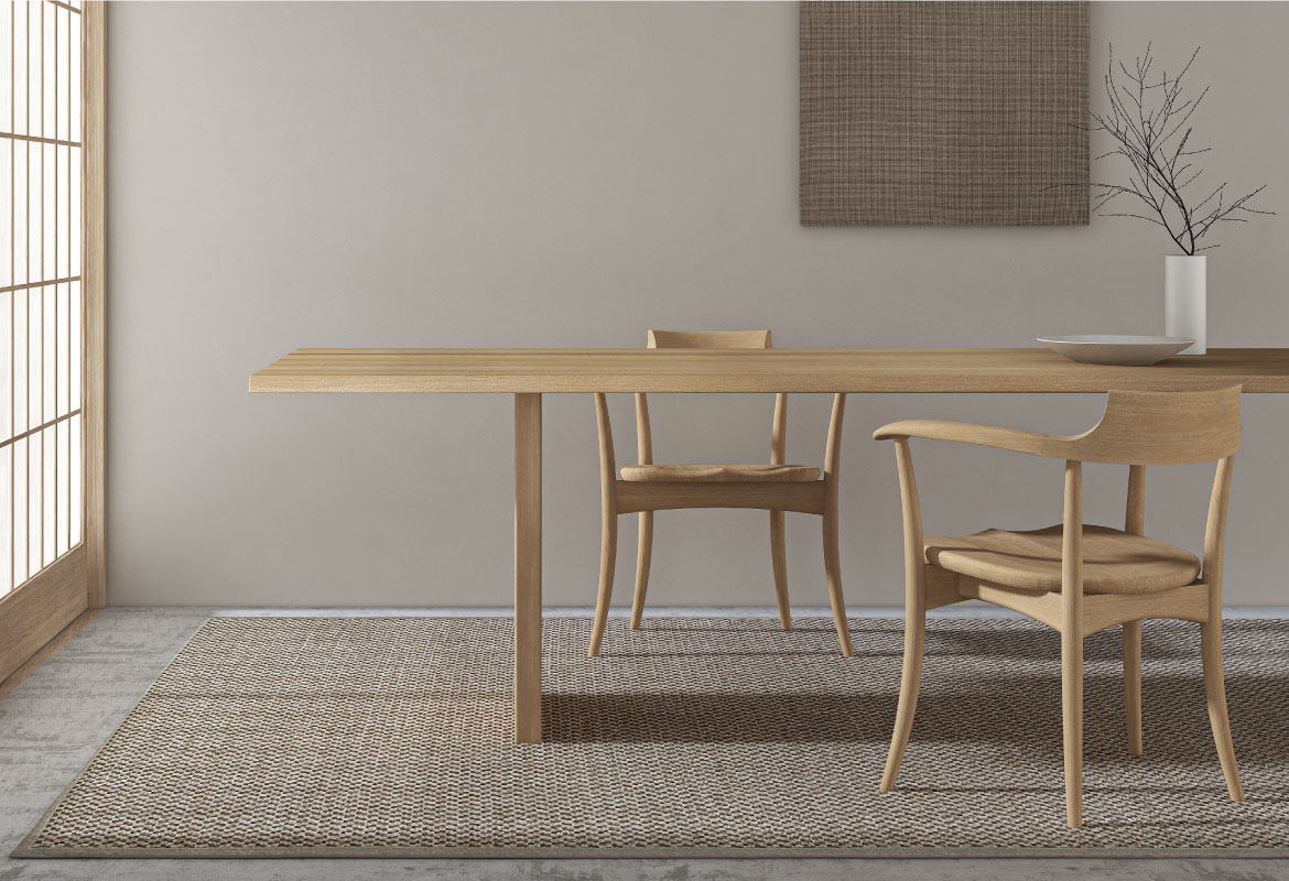 侭 Hida Table System テーブル（耳付形天板×板脚） | 飛騨産業株式